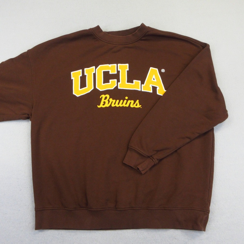 H&M Divided UCLA‎ Bruins Sweatshirt Mens M Brown Logo Graphic Crewneck Fleece